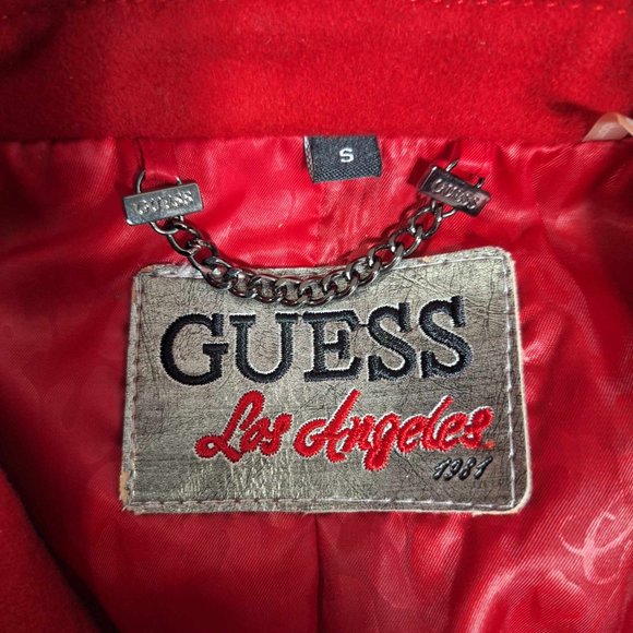 Guess Moda International Red Skirt Bottom Pea Coat Size Small - Picture 13 of 13